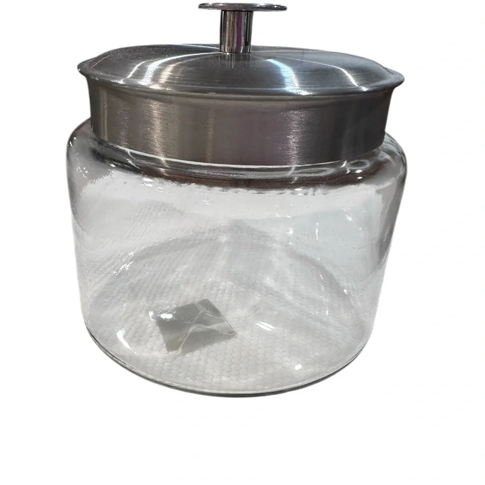 Anchor Hocking 64 oz Glass Storage Jar with Stainless Steel‎ Lid